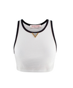 Valentino White Cropped Vest