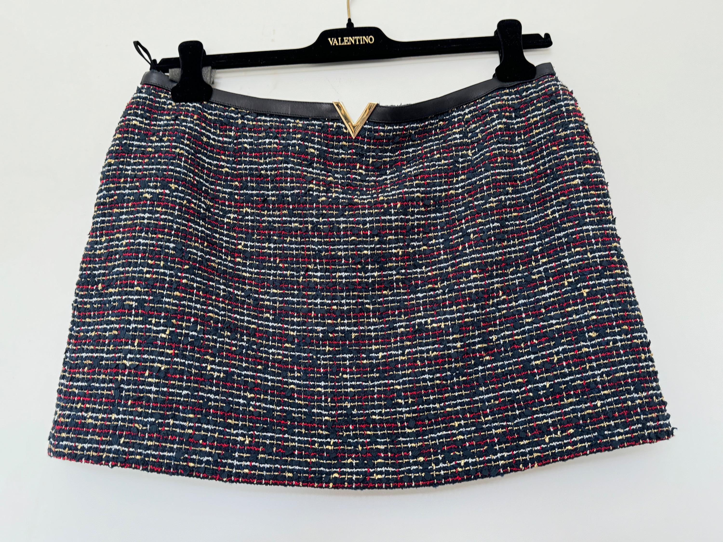 VLogo Tweed Mini Skirt