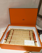 Hermes Rectangular Oseraie Wicker Tray