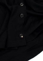 The Row Black Fine Knit Wool Cardigan