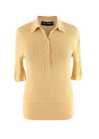 Dolce & Gabbana Yellow Crocheted silk top