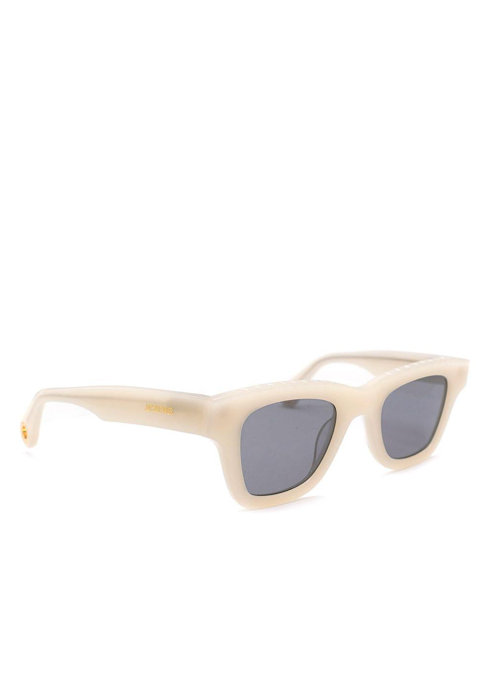 Jacquemus Cream Les Lunettes D-frame Sunglasses
