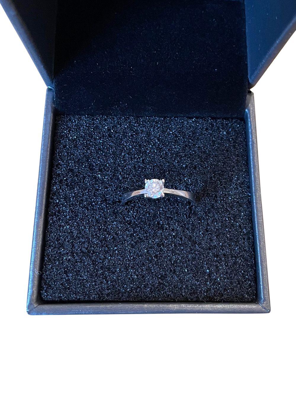 Bespoke18ct White Gold  0.4ct Natural Diamond Ring