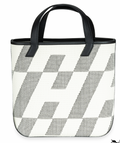 Hermès  Black And Ecru Swift Canvas Cabas 27cm Bag