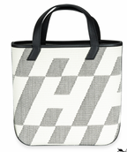 Hermès  Black And Ecru Swift Canvas Cabas 27cm Bag