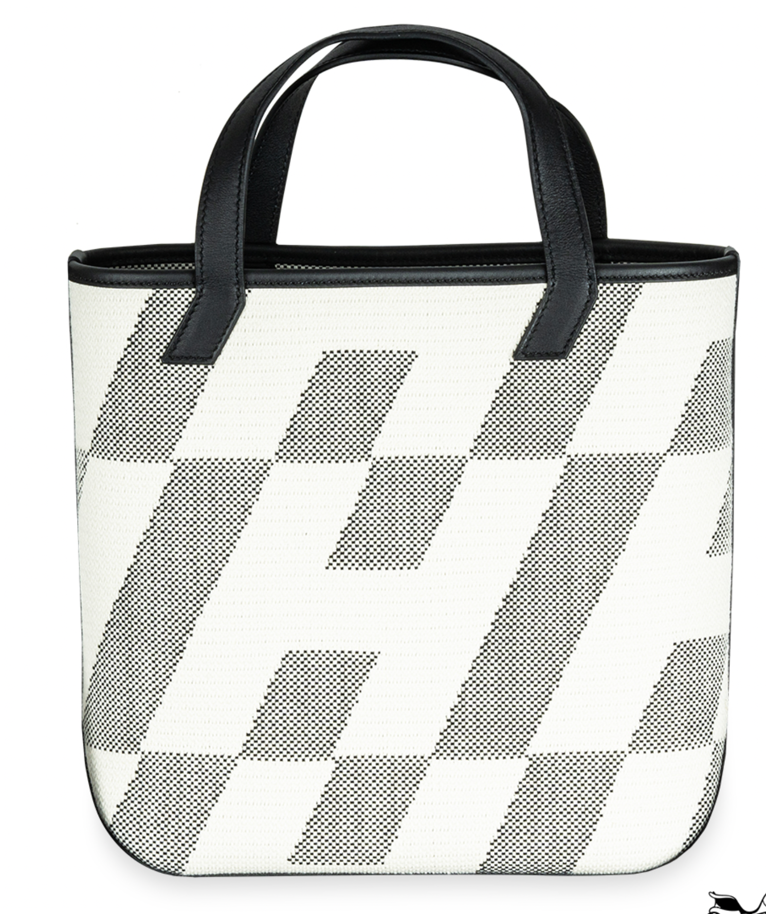 Hermès  Black And Ecru Swift Canvas Cabas 27cm Bag