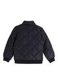 Louis Vuitton Kid's Black Quilted Jacket With Leather Pockets