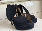 Bionda Castana Black Suede Joan Sandals