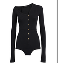 A.W.A.K.E. Mode Asymmetric Rib-Knit Bodysuit