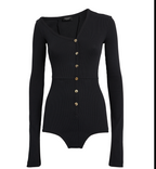 A.W.A.K.E. Mode Asymmetric Rib-Knit Bodysuit