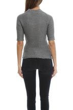 Acne Grey Mesh Panel Knit Jumper