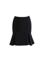 Black Fit & Flare Mini Skirt