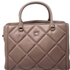 Carolina Herrera Tan Quilted Shoulder Bag