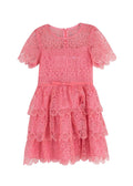 Self Portrait Kids  Pink Guipure  Lace Dress