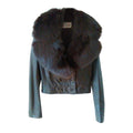 Valentino Vintage Leather Jacket with Fox Fur Collar