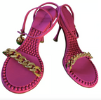 Bottega Veneta Pink Dot Heeled Sandals