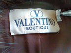 Valentino Vintage Leather Jacket with Fox Fur Collar