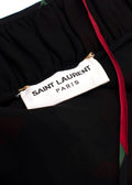 Saint Laurent Rose Print Silk Slip Dress