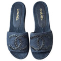 Chanel Black CC Slides