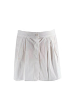 Oscar De La Renta White Pleated Mini Skirt