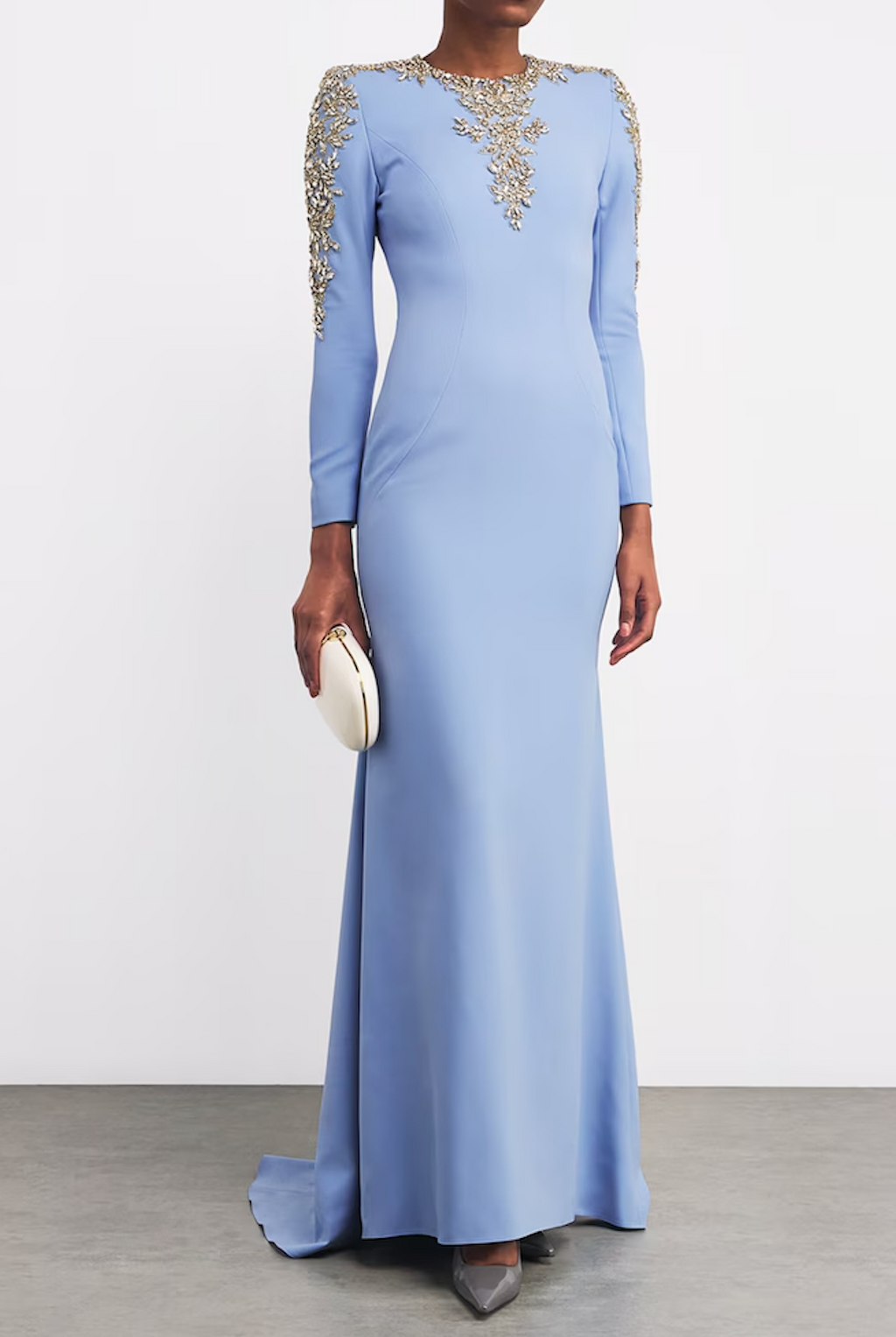 Jenny Packham Crepe Embellished Sabi Gown