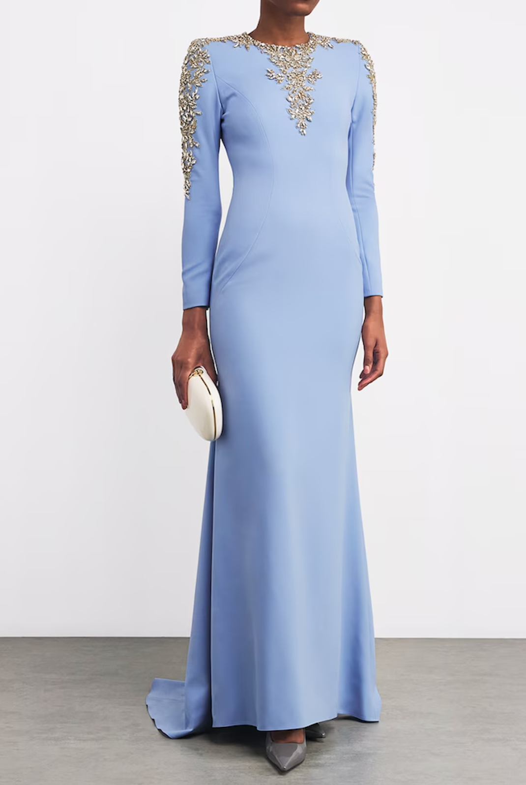 Jenny Packham Crepe Embellished Sabi Gown