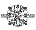 Verde 5ct IGI Certified Lab Grown Round Cut Diamond Ring