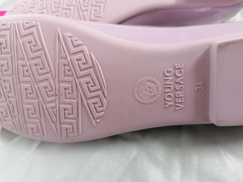 Young Versace Kids 6Y Pink Ballerinas