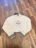 Prada Dove Grey Cropped Sweatshirt