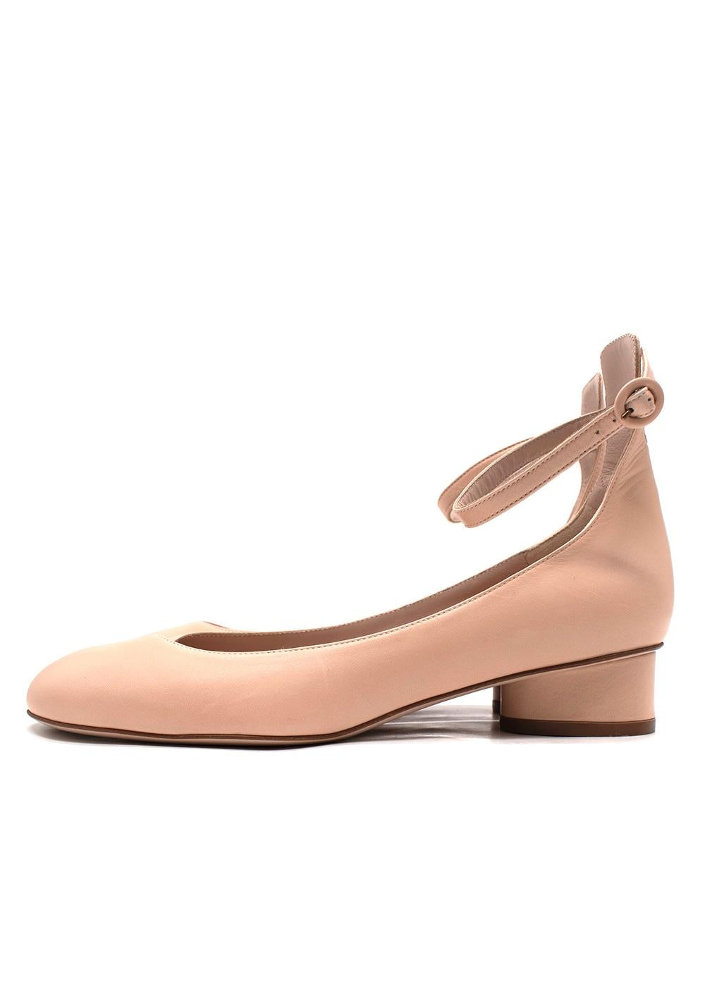 Stuart Weitzman Nude Jane Ankle Strap Pump