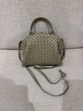 Bottega Veneta Mini Khaki Lambskin Satchel