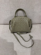Bottega Veneta Mini Khaki Lambskin Satchel