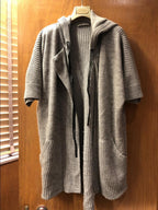 Stefanel Hooded Wool-Blend Cardigan