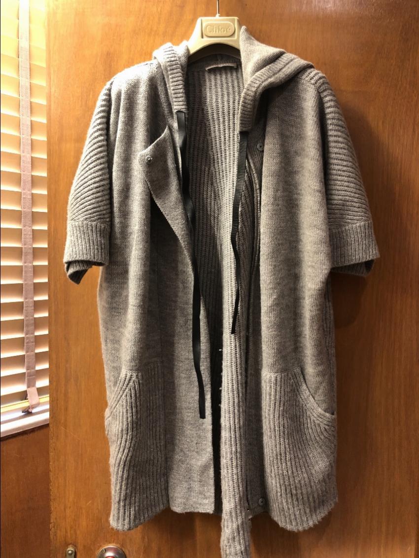 Stefanel Hooded Wool-Blend Cardigan