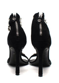 Louis Vuitton Black Suede Crystal Embellished Heels