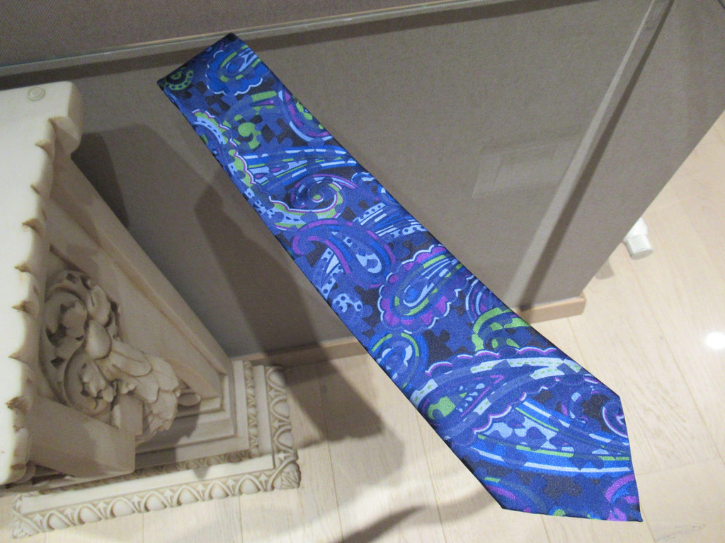 Etro blue Paisley Silk Tie