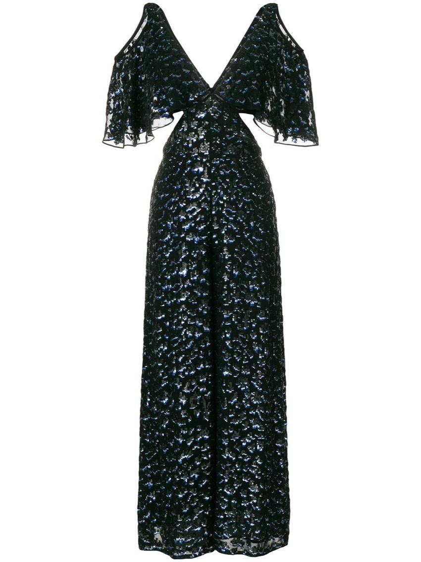 Temperley Celestial Black Embellished Jumpsuit