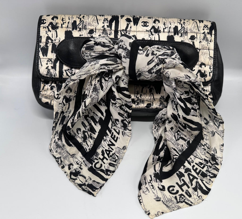 Limited Edition Silk Printed Chocolate Bar Scarf Shoulder Bag