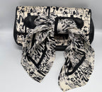 Limited Edition Silk Printed Chocolate Bar Scarf Shoulder Bag