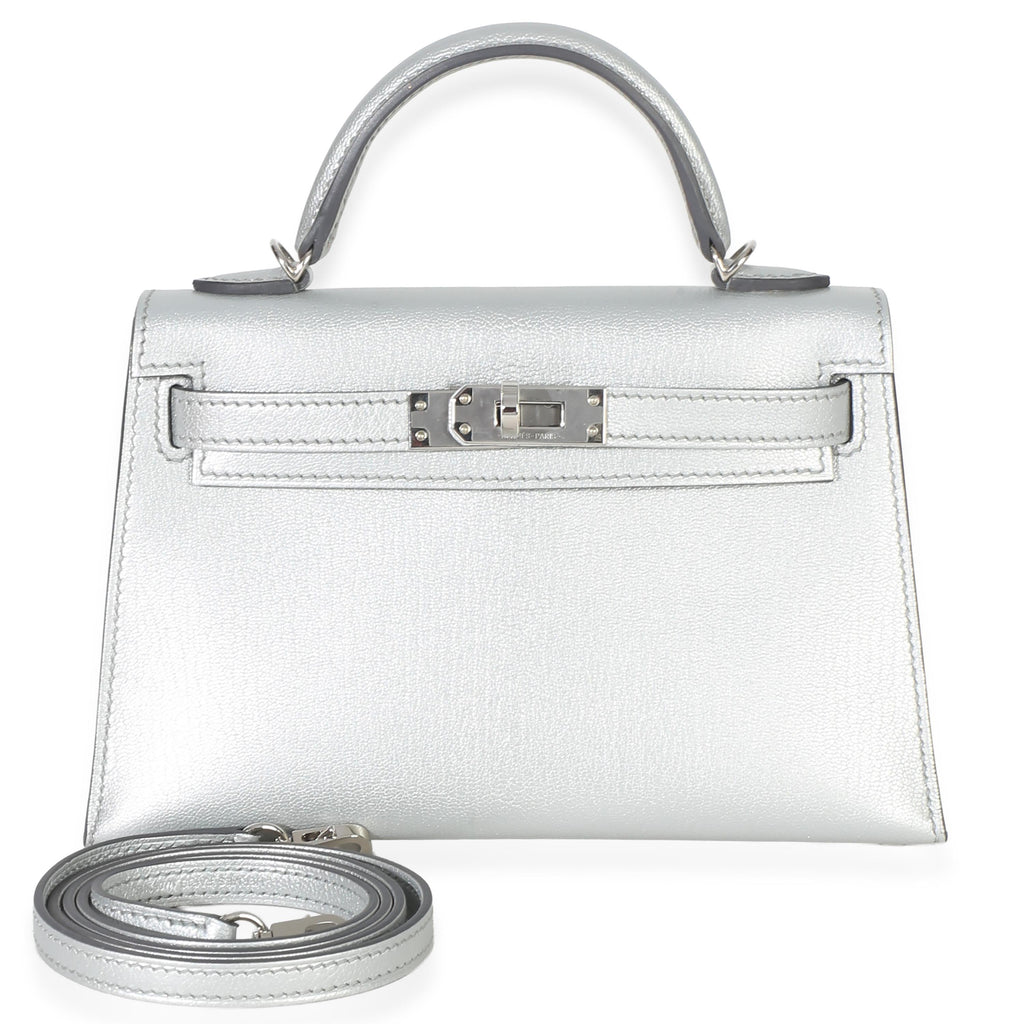 Hermès  Chevre Chamkilight Sellier Mini Kelly II 20 PHW