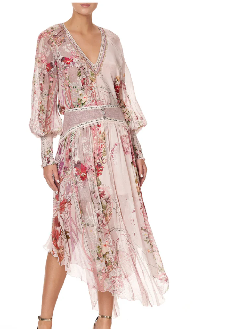Camilla Printed Silk Skirt
