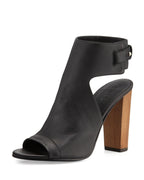 Vince Addie Leather Peep-Toe Booties