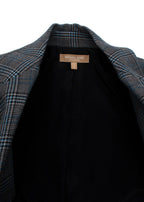 Michael Kors Grey Check Wool Single Breasted Blazer
