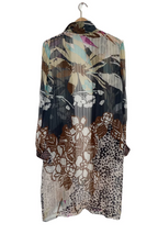 Multicolour Crinkled Silk Chiffon Wrap