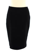 Black Textured Knit Curved Hem Mini Skirt