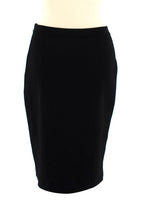 Black Textured Knit Curved Hem Mini Skirt