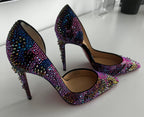 Multicolour crystal embellished Iriza Bling Bang 100 heeled pumps