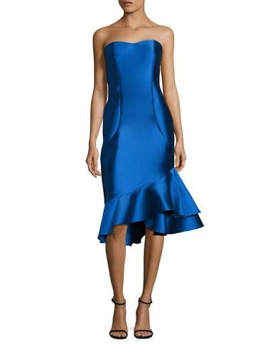 Sachin & Babi Blue Strapless Dress