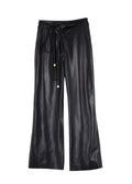 Nanushka Black Chimo Vegan Leather Wide-leg Trousers