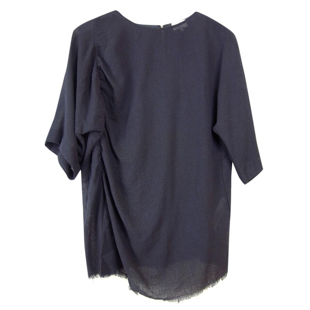 Bimba Y Lola Black Ruched Detail Crew Neck Top
